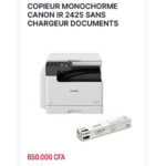 PHOTOCOPIEUR MONOCHROME CANON IR 2425 SANS CHARGEUR DOCUMENT